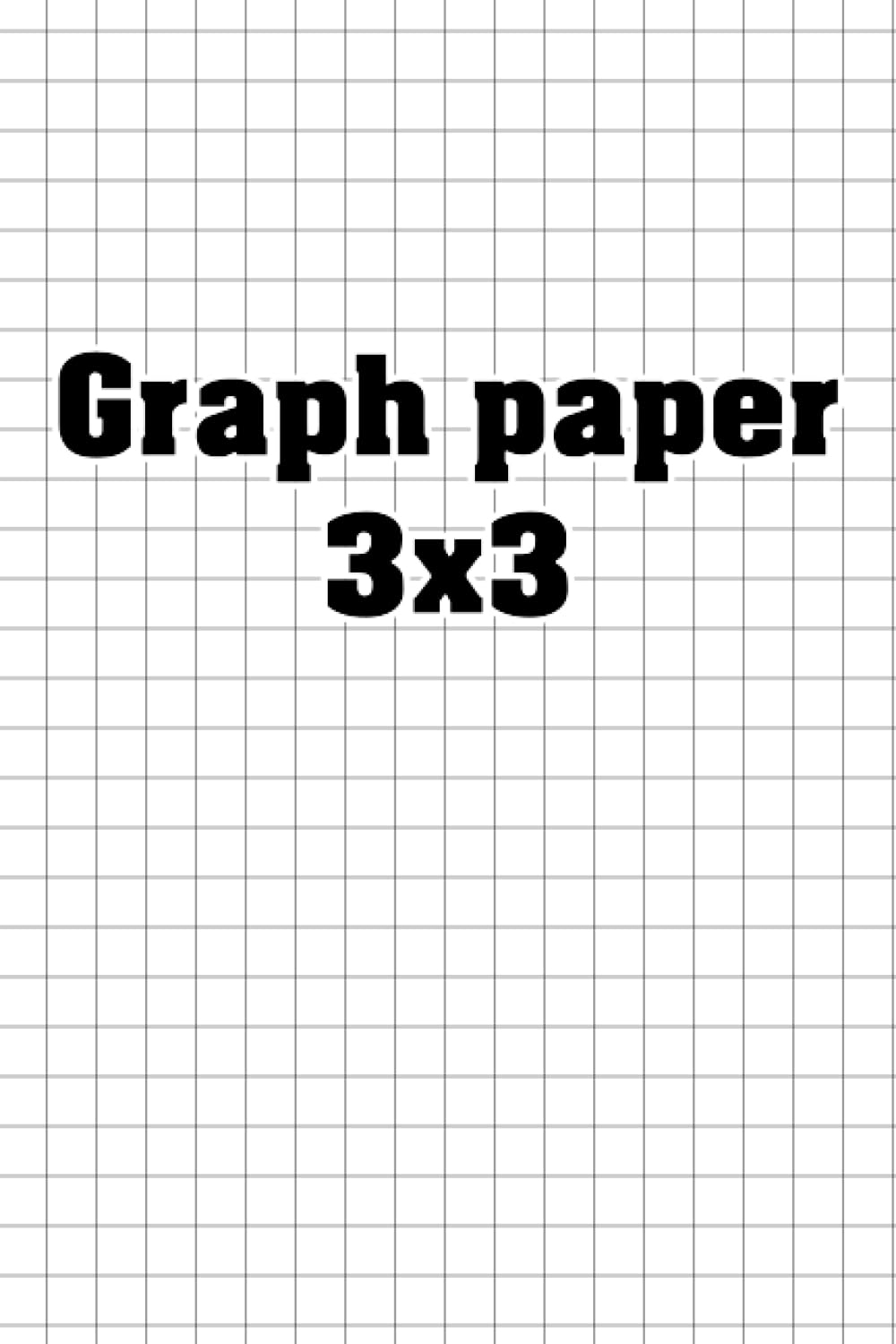 Graph Paper 3x3 Rowee Amazon Books
