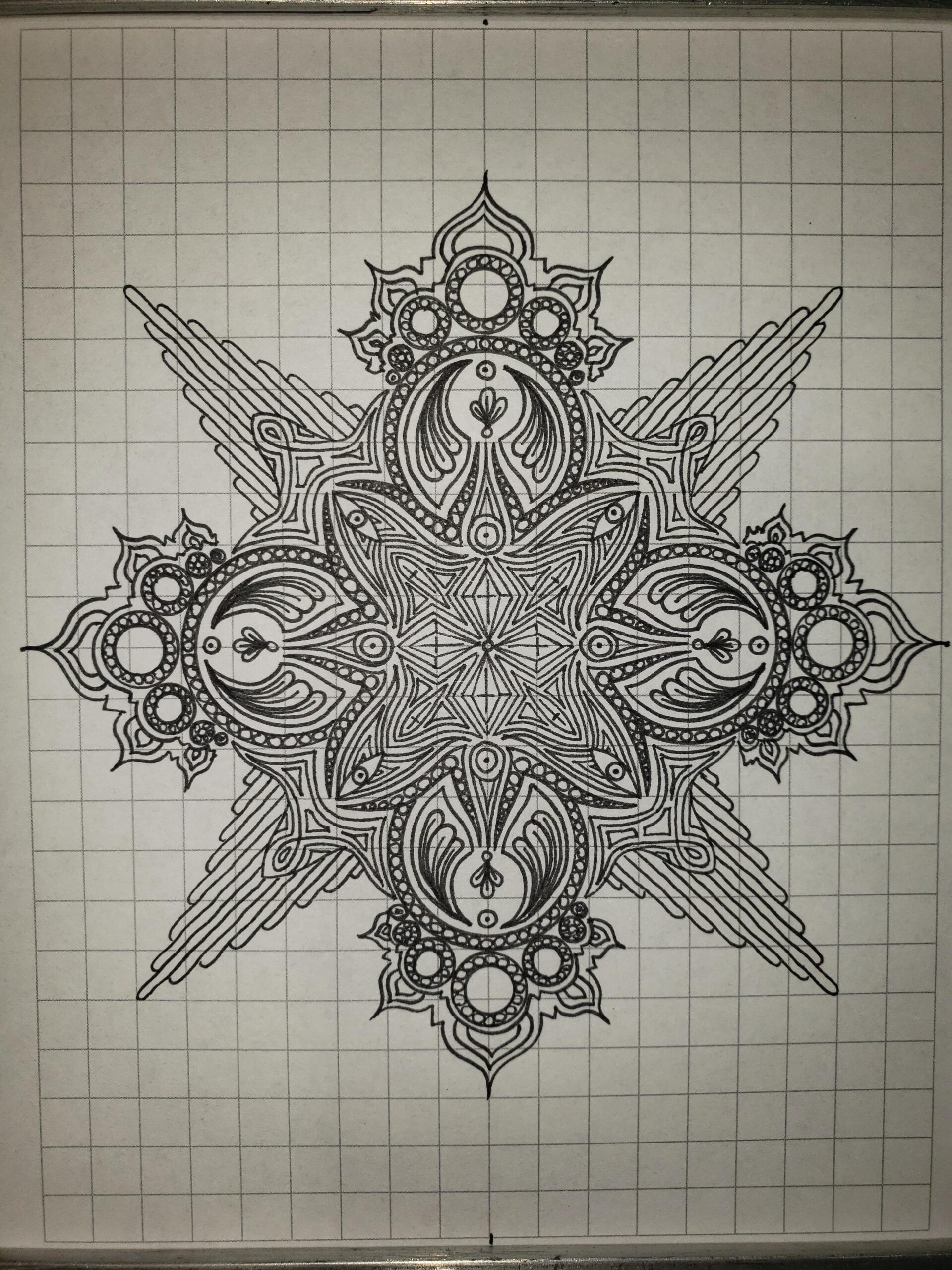 Graph Paper 6 R Mandala