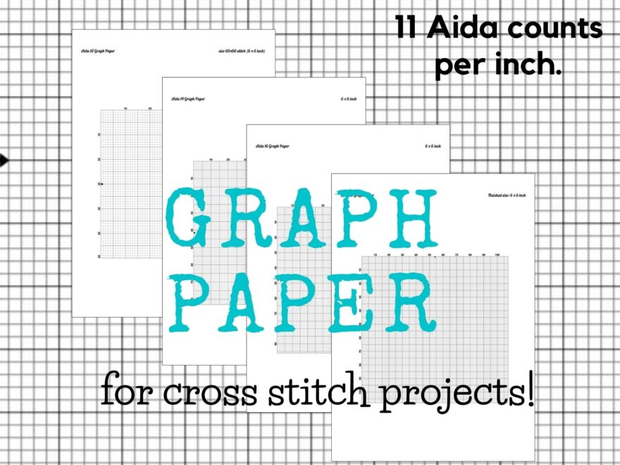 Graph Paper For Cross Stitch Needlework Embroidery Graph Paper Aida 11 Counted Cross Stitch Graph Paper Instant Download Ready To Print Etsy