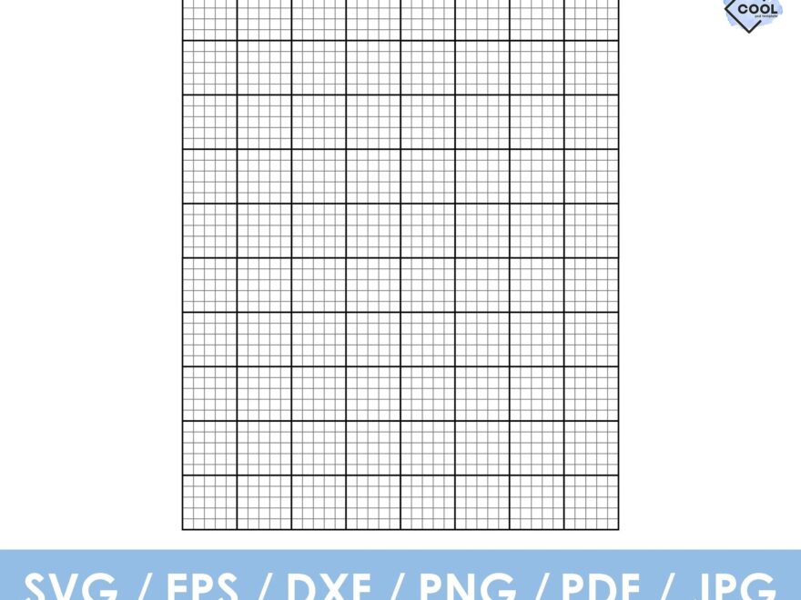 Graph Paper Grid Paper Cross Stitch Paper 1 5 Inch 5 Lines Per Inch With 1 Inch Grid Pdf Svg Png Printable Instant Download Etsy