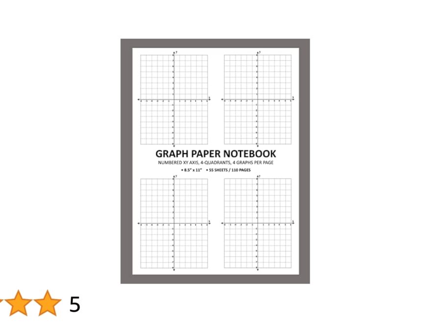 Graph Paper Notebook XY Coordinate Plane For Math Algebra Science Graphing 4 Quadrants 4 Graphs Per Page 55 Sheets 8 5 X 11 Inches Pad Double Sided Lekky Bliger 9798474342382 Amazon Books