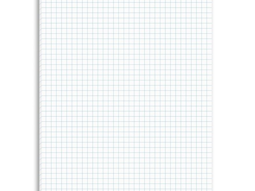 Graph Paper Pad Pack Of 1 White Letter Size 4x4 Quad Grid Paper With Blue L EBay