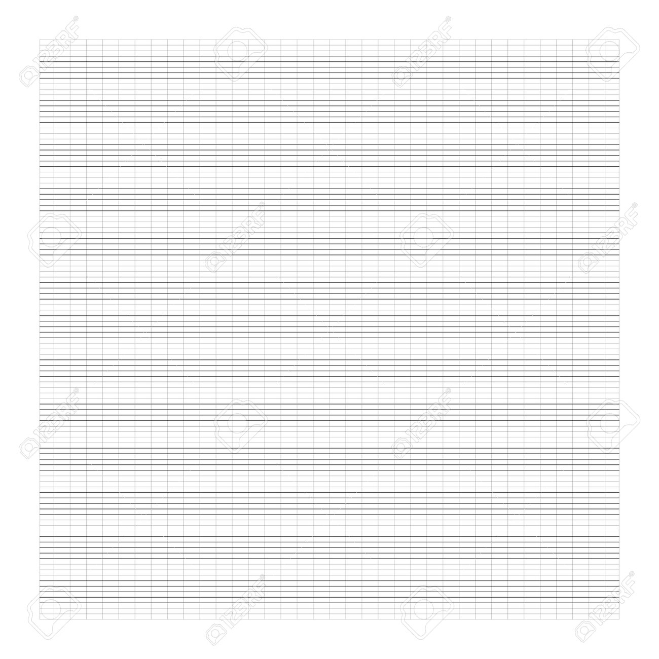 Graph Paper Printable Grid Paper With Stave On A White Background A Blank Music Sheet Paper With Staff Geometric Pattern For Composition Education School Realistic Lined Paper Blank Royalty Free SVG Cliparts 