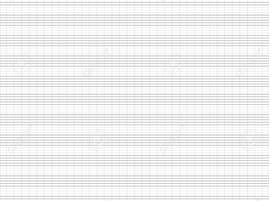 Graph Paper Printable Grid Paper With Stave On A White Background A Blank Music Sheet Paper With Staff Geometric Pattern For Composition Education School Realistic Lined Paper Blank Royalty Free SVG Cliparts