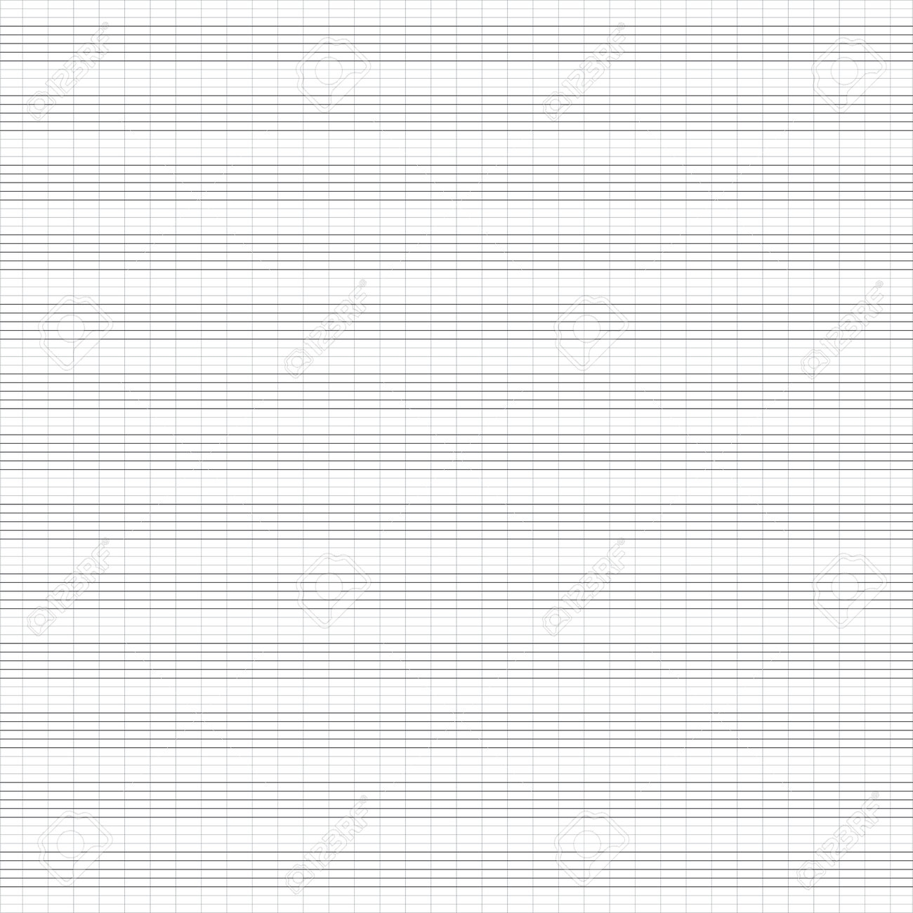 Graph Paper Printable Grid Paper With Stave On A White Background A Blank Music Sheet Paper With Staff Geometric Pattern For Composition Education School Realistic Lined Paper Blank Royalty Free SVG Cliparts 