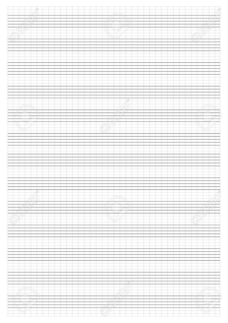 Graph Paper Printable Grid Paper With Stave On A White Background A Blank Music Sheet Paper With Staff Geometric Pattern For Composition Education School Realistic Lined Paper Blank Size A4 Royalty Free Graph Paper Printable Grid Paper With Stave On A White Background A Blank Music Sheet Paper With Staff Geometric Pattern For Composition Education School Realistic Lined Paper Blank Size A4 Royalty Free