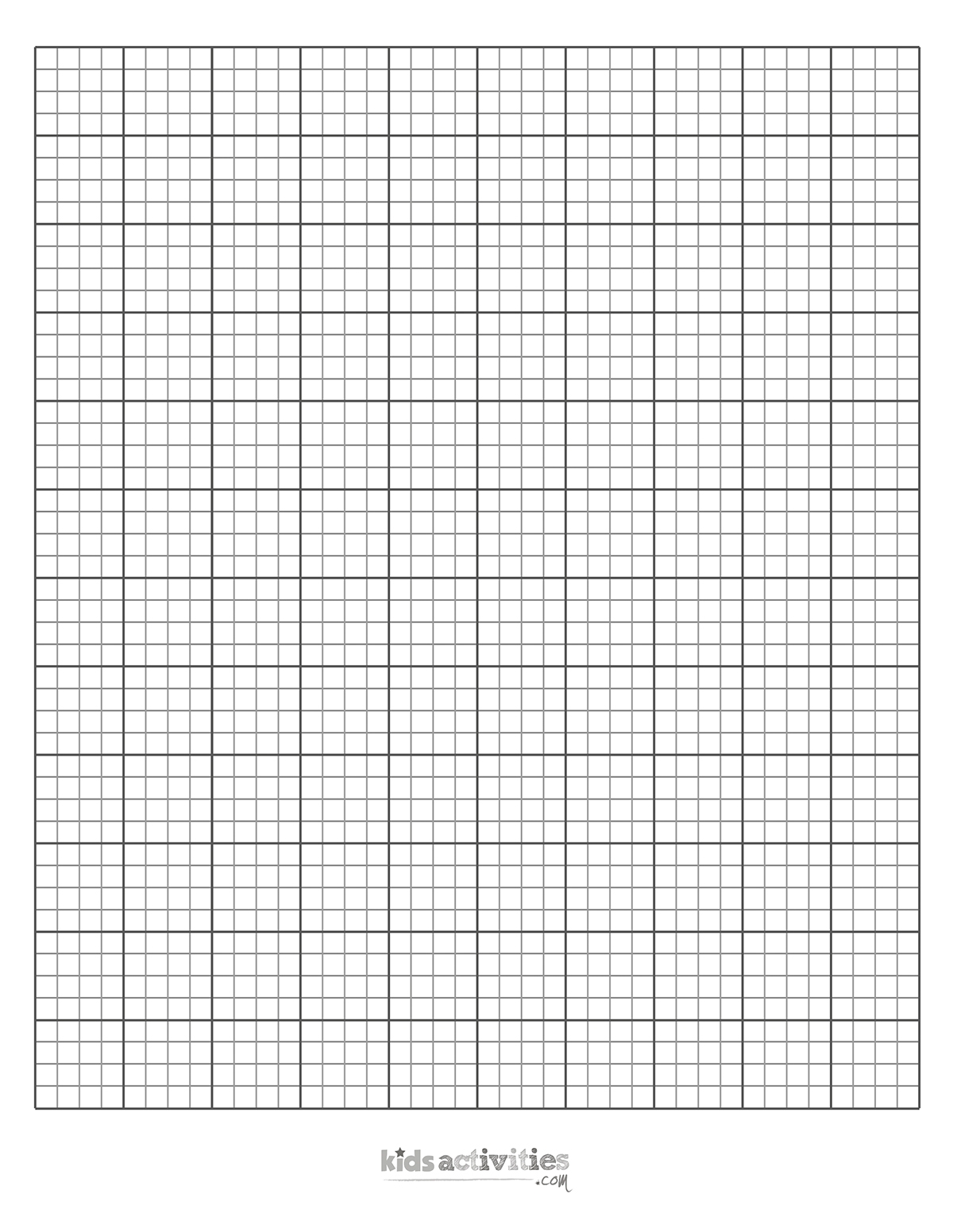 Graph Paper Printable Kids Activities Blog