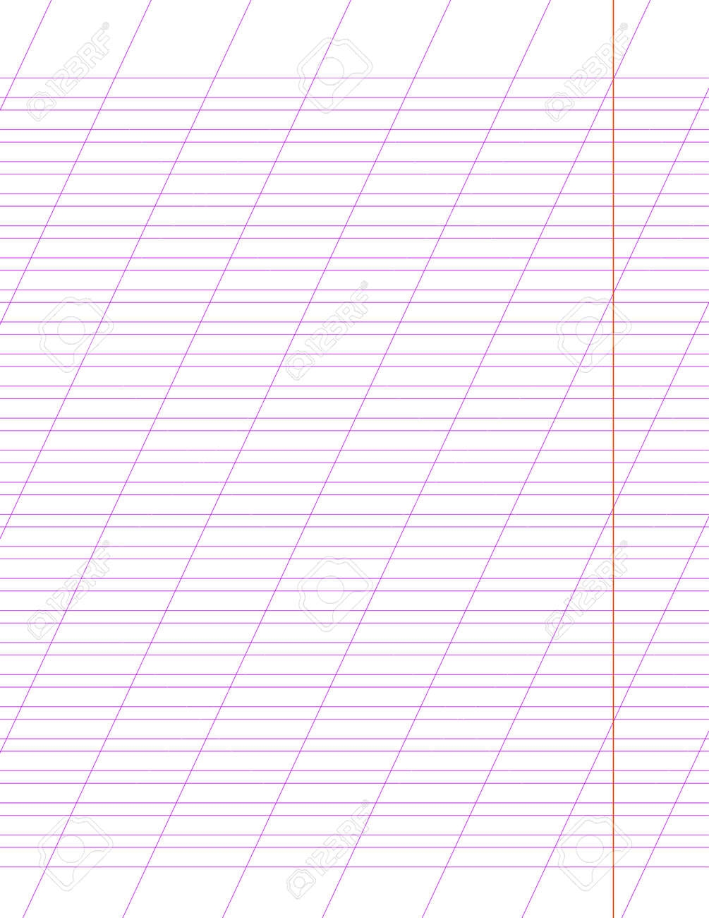 Graph Paper Printable Lined Grid Paper With Color Horisontal Diagonal Lines Geometric Pattern For School Oblique Notebook Realistic Lined Paper Blank Size Letter Exercise Page For Calligraphy Royalty Free SVG Cliparts Vectors 