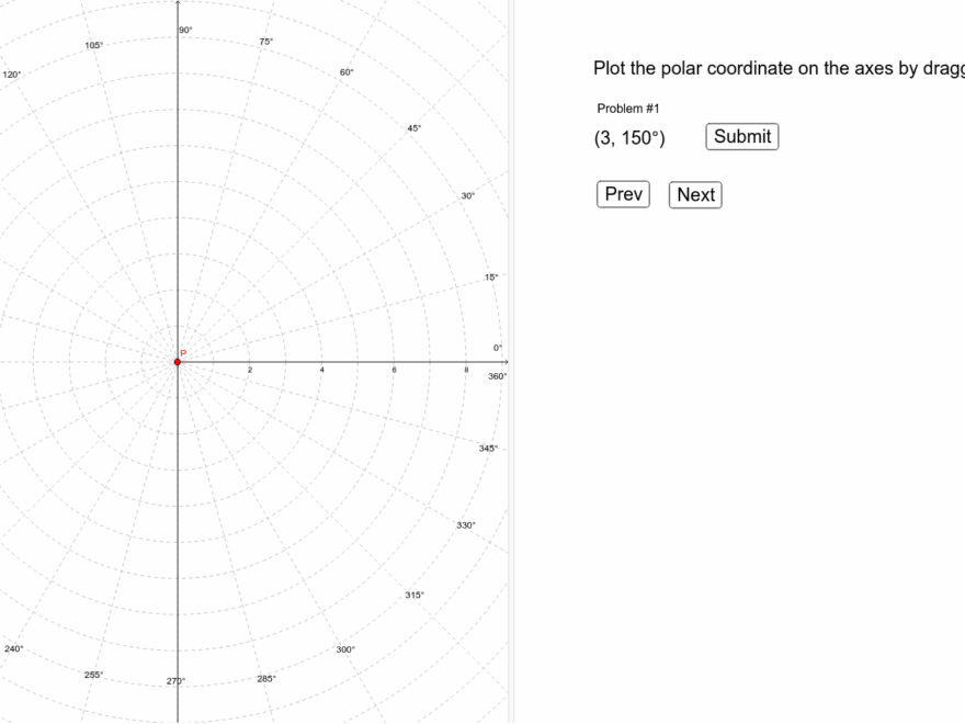 Graphing Polar Coordinates GeoGebra