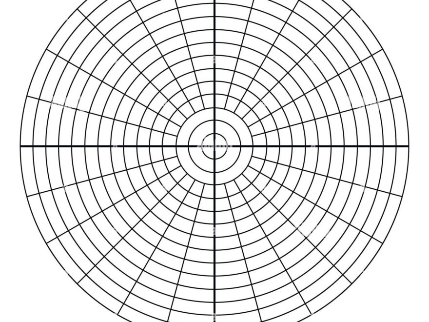 Grid It MiniPLOT Graph Paper Kit Polar XY Coordinate Grid Designs For Trigonometry Printed On 3x3 Sticky With X And Y Axis Up To 20