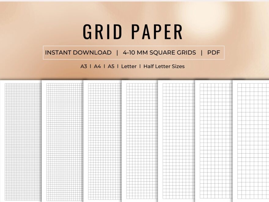 Grid Paper 5x5 Etsy Canada
