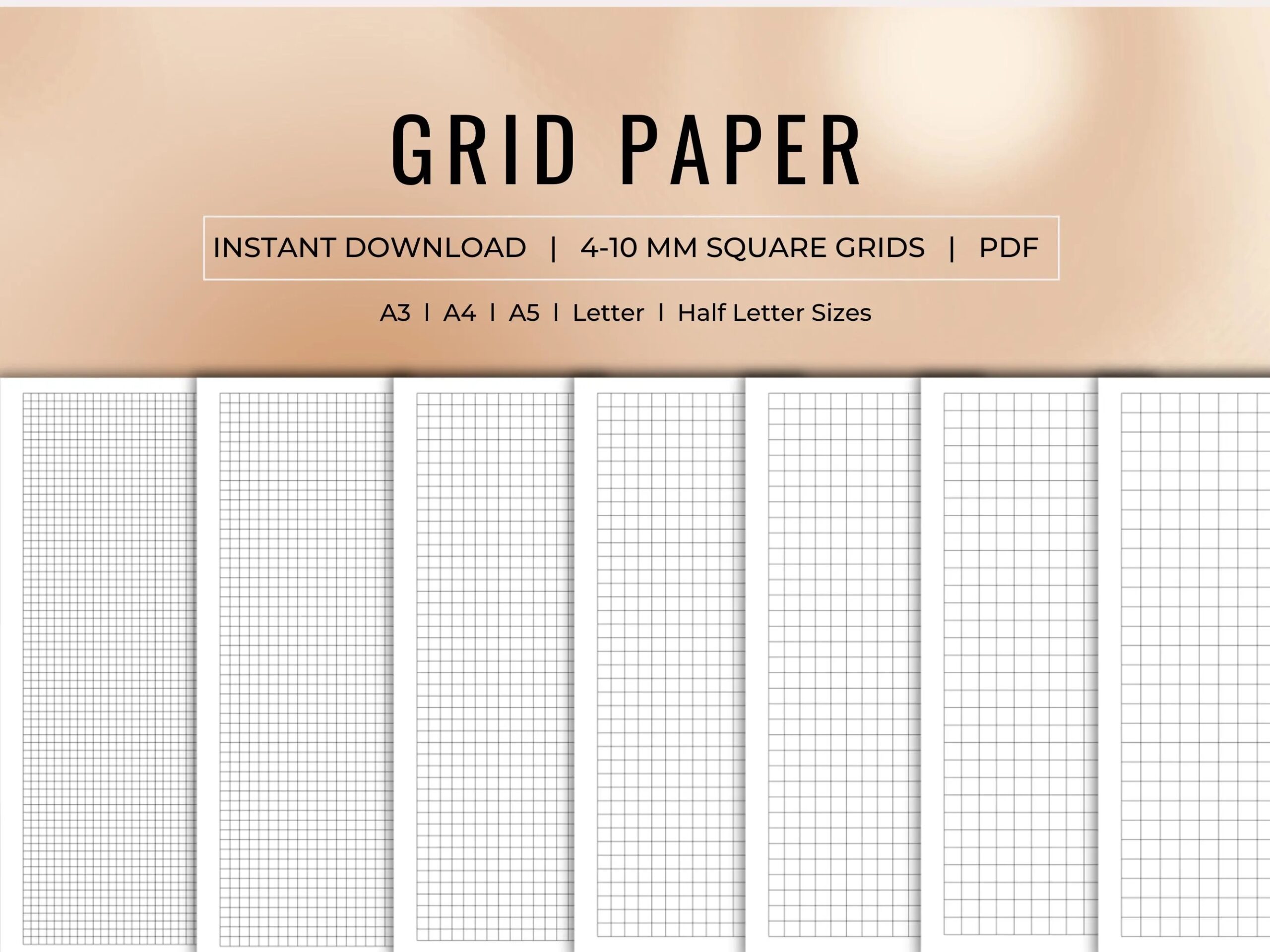 Grid Paper 5x5 Etsy Canada