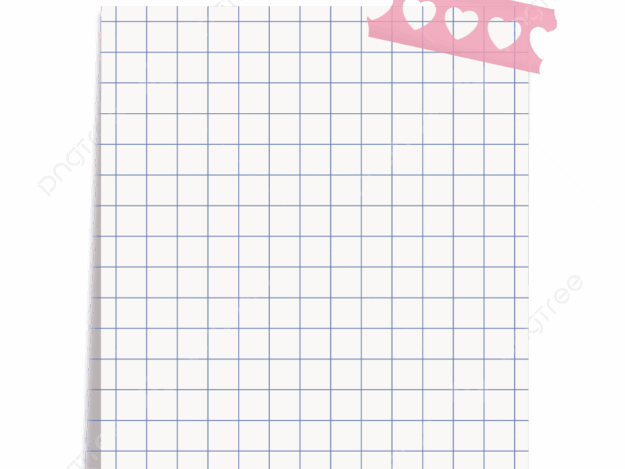Grid Paper With Pink Transparent Tape Illustration Grid Paper Bullet Journal Love PNG Transparent Clipart Image And PSD File For Free Download