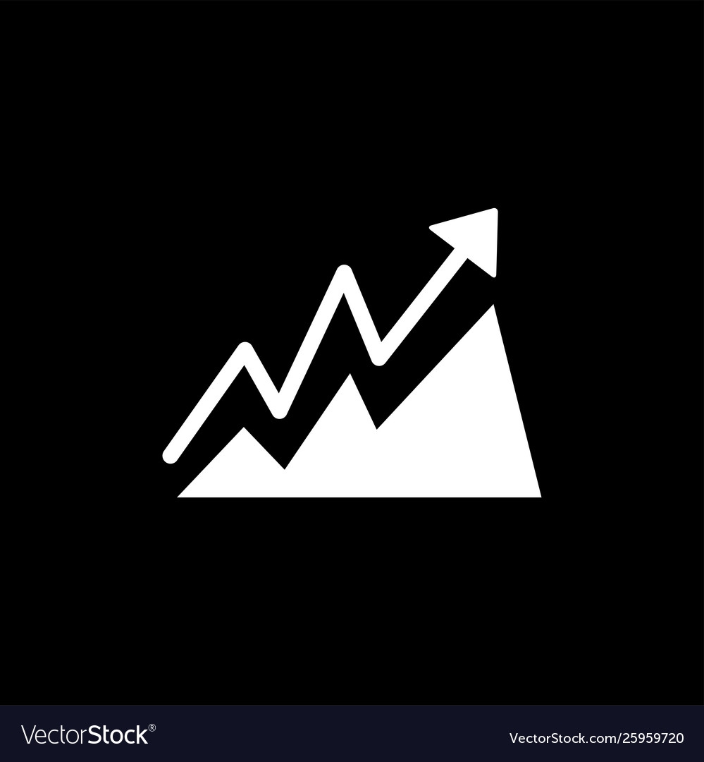 White Graph On Black Background