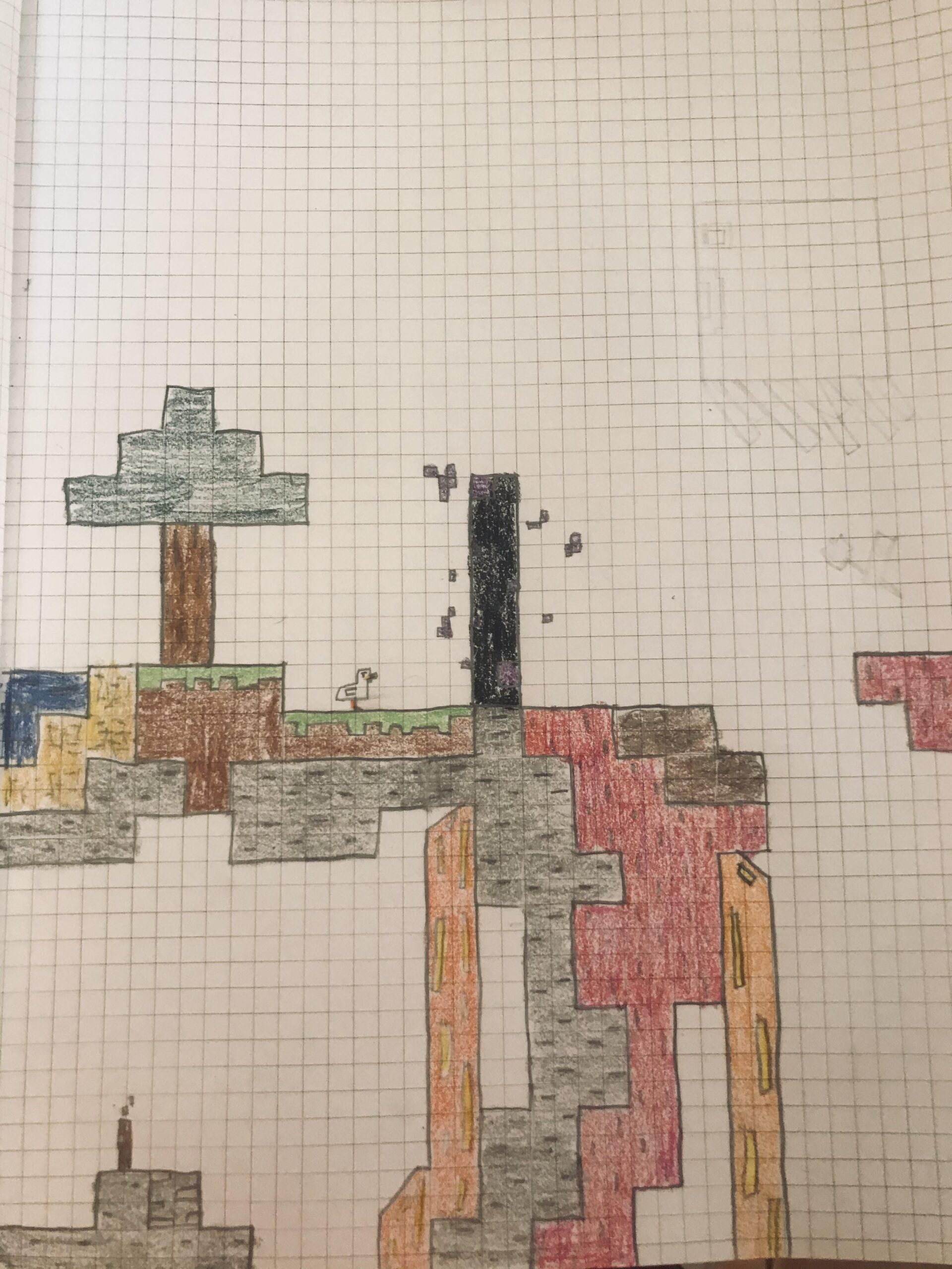 Here s My Pixel Art Done On Graph Paper R Minecraft