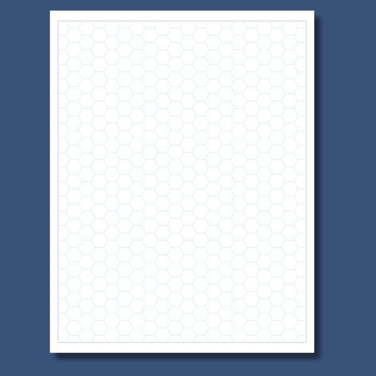 Hexagon Graph Paper Free Half Inch Landscape