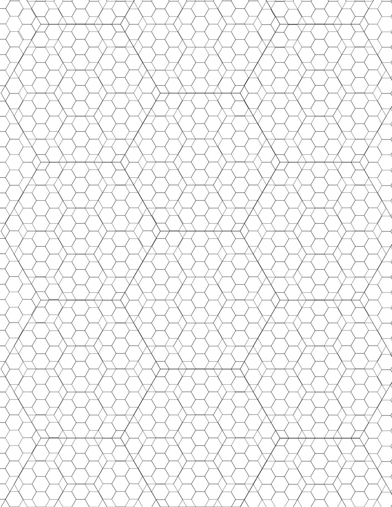 Hexagons Grouped 3 Across R hexagons