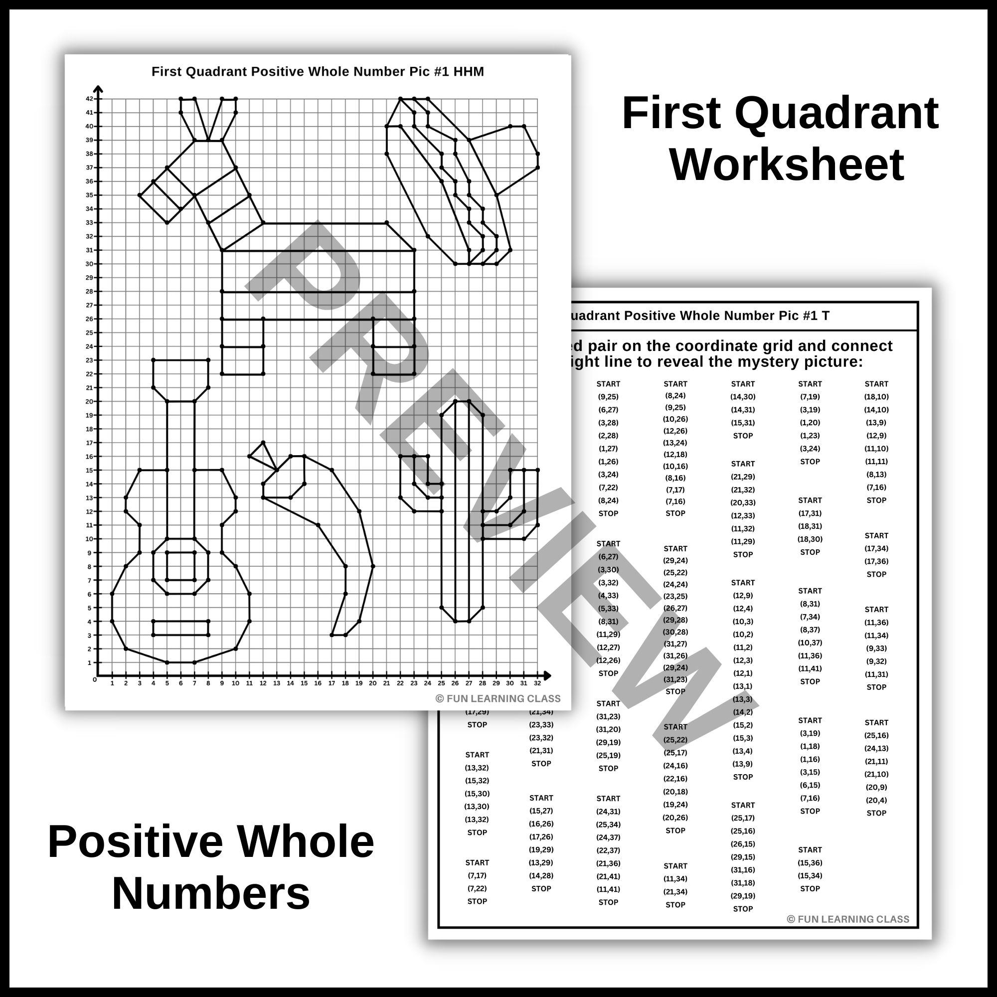 Coordinate Graph Paper With Numbers