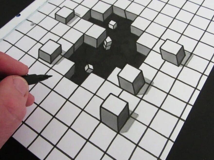 How To Draw A Cubetacular Hole In Your Paper The Kid Should See This