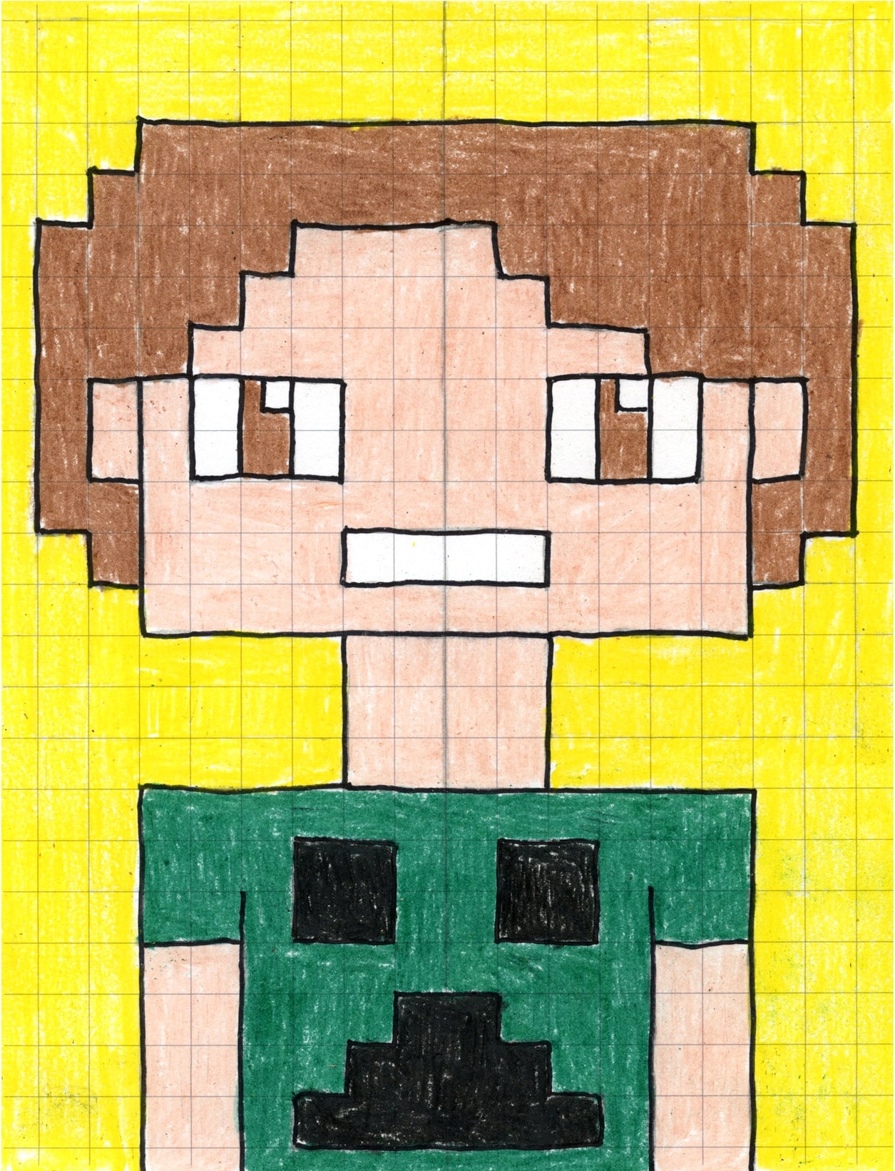 How To Draw A Minecraft Selfie Easy Minecraft Self Portrait Art