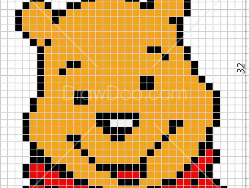 How To Draw Winnie The Pooh Pixel Cartoons
