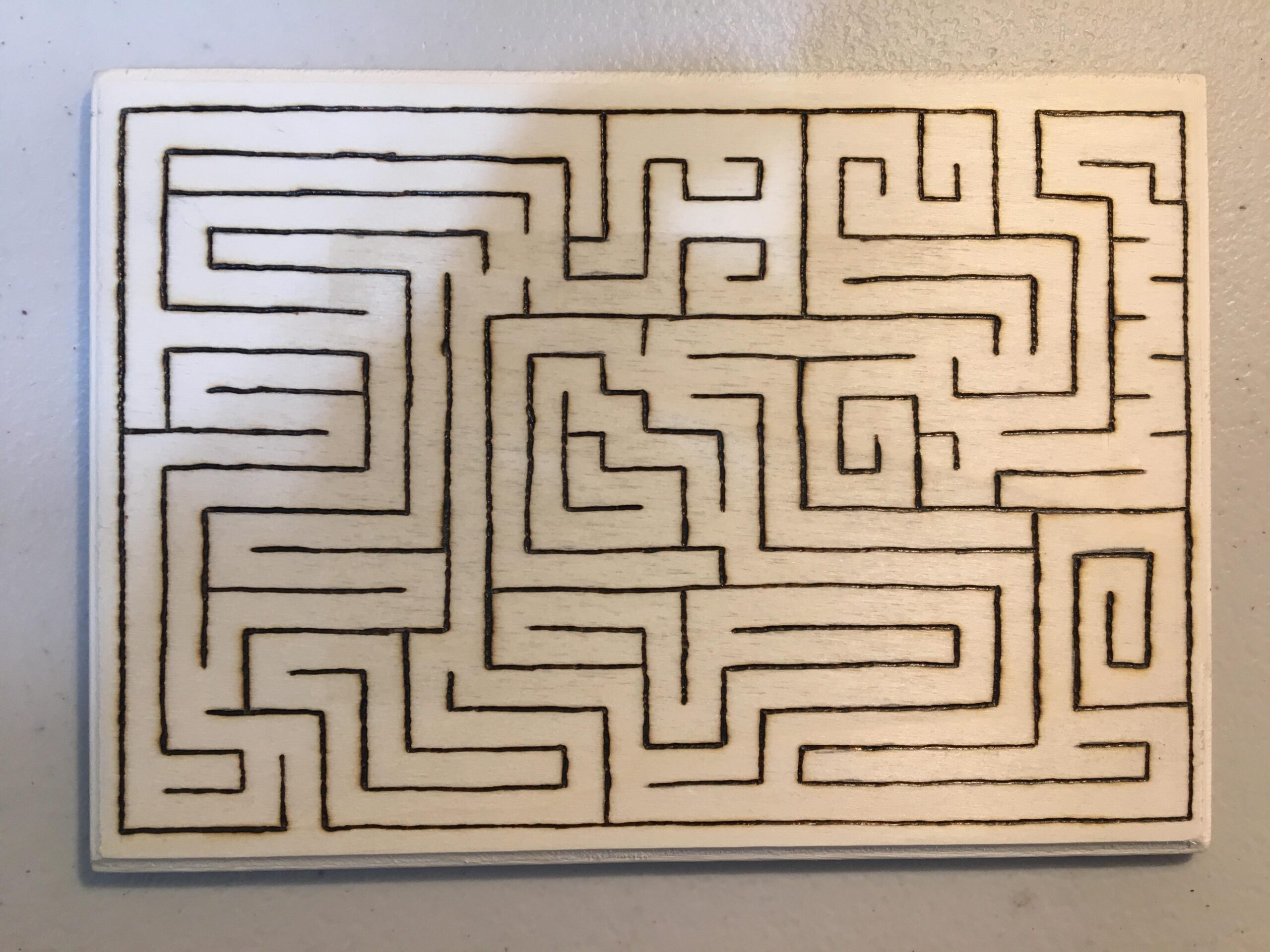 I Designed It On Graph Paper Then Transferred With Carbon Paper On The Wood Then Finally Got To Burn It I Hope You Find It A MAZE ING R Pyrography