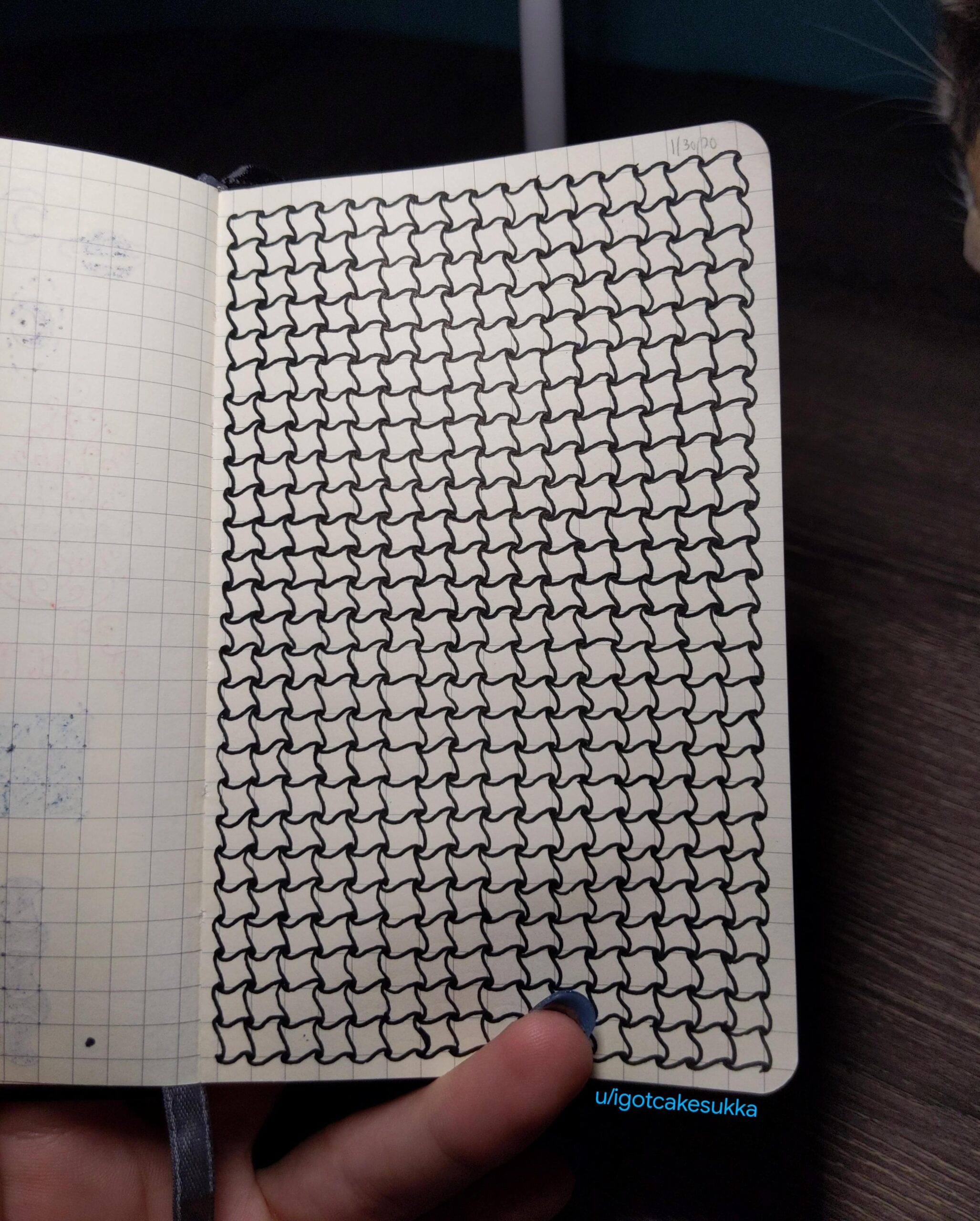 I Filled A Whole Page Of My Graph Paper Doodle Book With This Little Pattern And Found It Oddly Satisfying R doodles