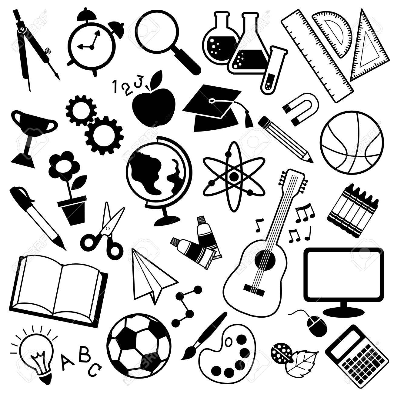 Education Graphic Black And White