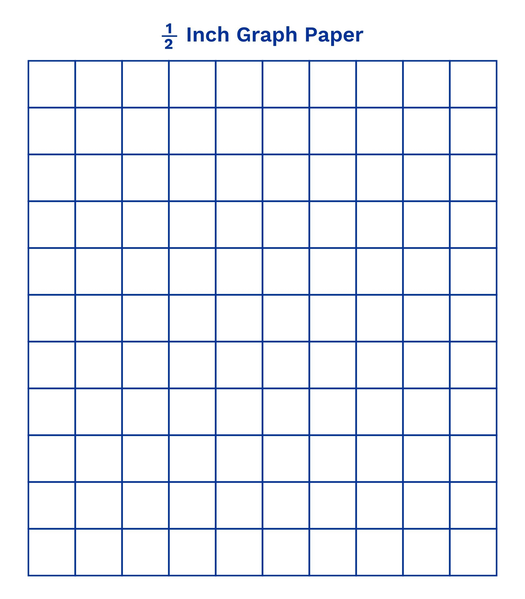 One Half Inch Graph Paper Printable