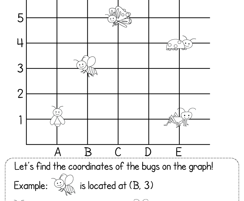 Insect Coordinates Worksheet Free Printable Digital PDF