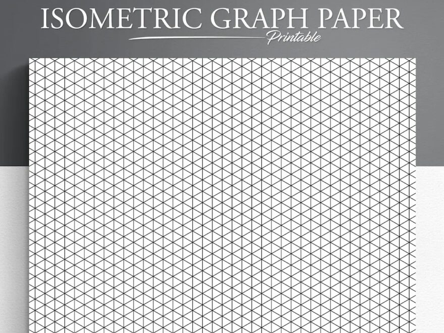 Isometric Graph Paper Digital Isometric Grid Paper PDF And PNG For US Letter Etsy