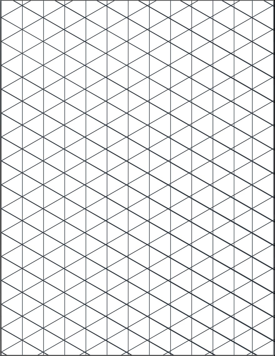 Isometric Graph Paper In Illustrator PSD Word Pages Download Template 