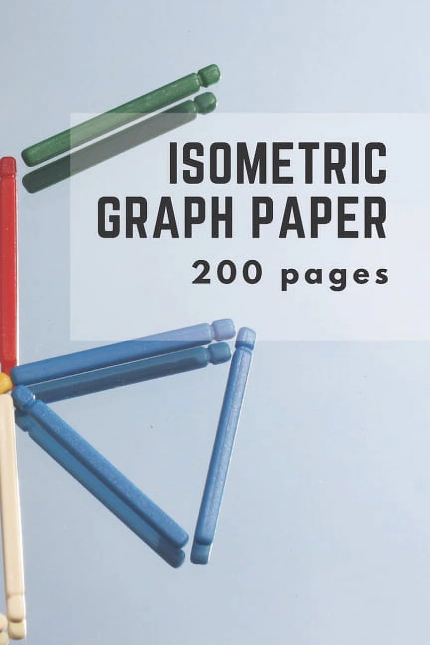 isometric graph paper isometric grid paper 3d drawing book paperback walmart