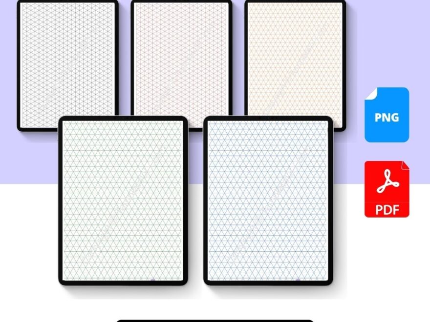 Isometric Graph Paper Printable PDF For Math Art