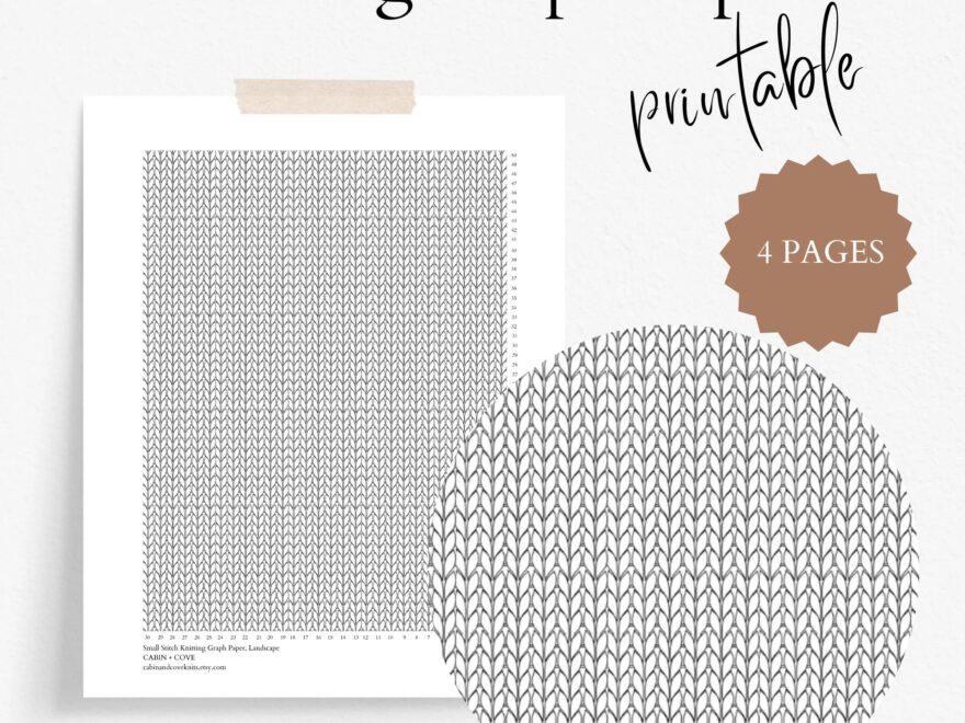 Knitting Graph Paper For Knitters Printable Template In Stockinette Stitch For Colour And Pattern Design Blank Duplicate Intarsia Fair Isle Etsy