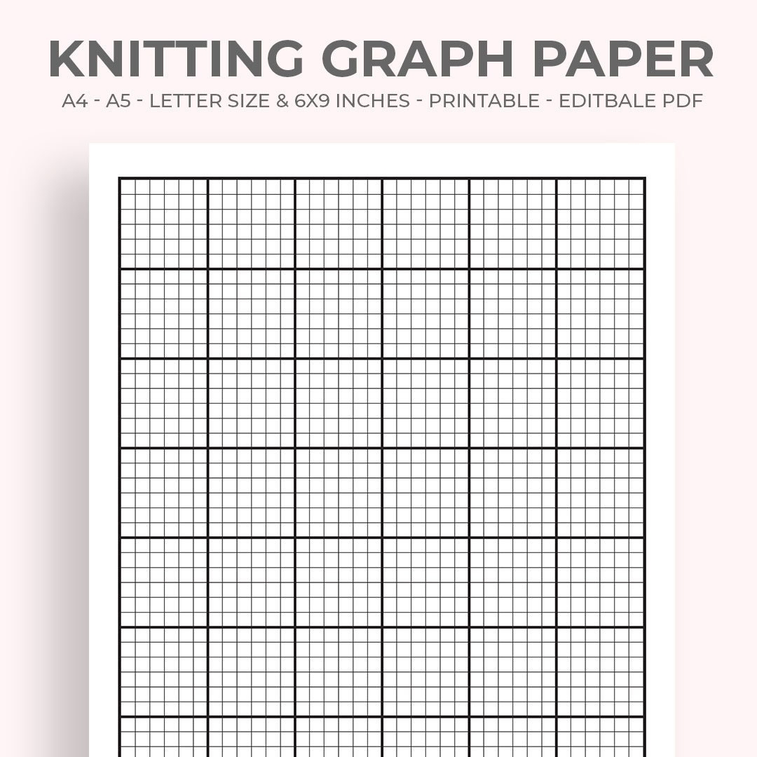 Knitting Graph Paper Printable Knitting Graph Paper Knitting Graph Blank Pages Printable Knitting And Cross Stitch Graph Paper Etsy Worksheets Library