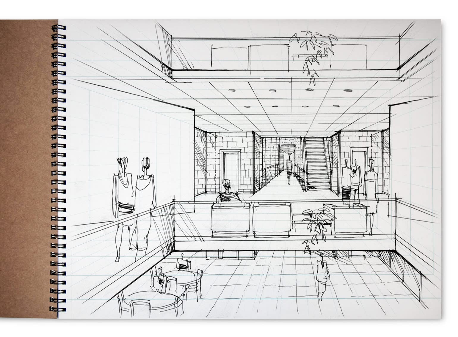 Koala Tools 40 Sheet Sketch Pad For 1 Point Perspective Drawing Spiral Bound Gridded Graph Paper For Interior Room Design Industrial Architectural And 3D Design 11 X 14 Inches Buy Online At Koala Tools 40 Sheet Sketch Pad For 1 Point Perspective Drawing Spiral Bound Gridded Graph Paper For Interior Room Design Industrial Architectural And 3D Design 11 X 14 Inches Buy Online At