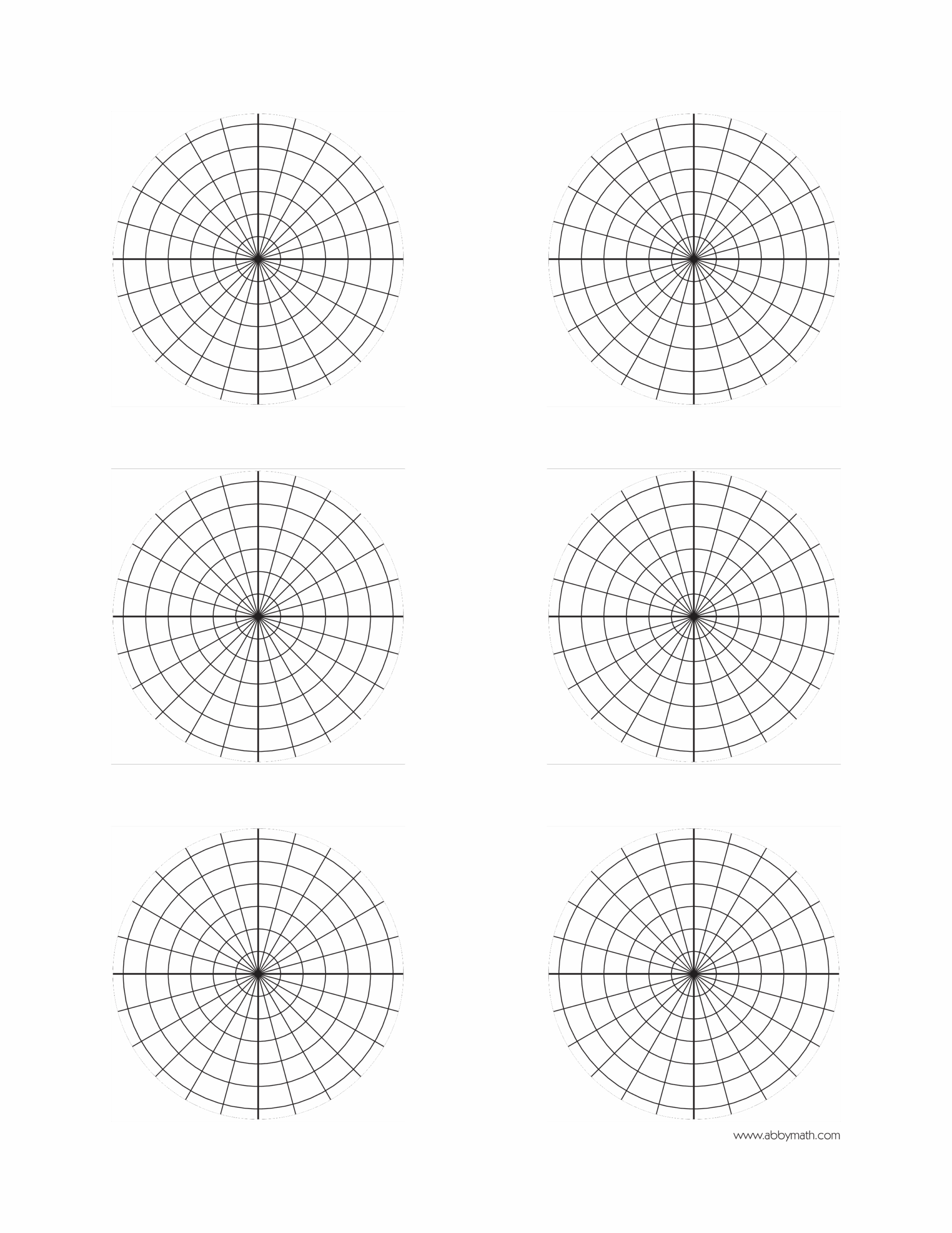 Kostenloses Polar Plane Graph Paper