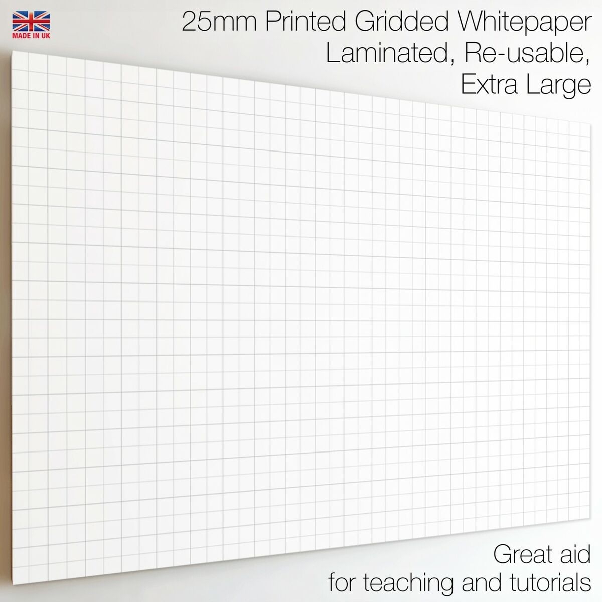 LAMINATED Square Grid Paper XL Sheet For School Teaching Classroom Learning EBay