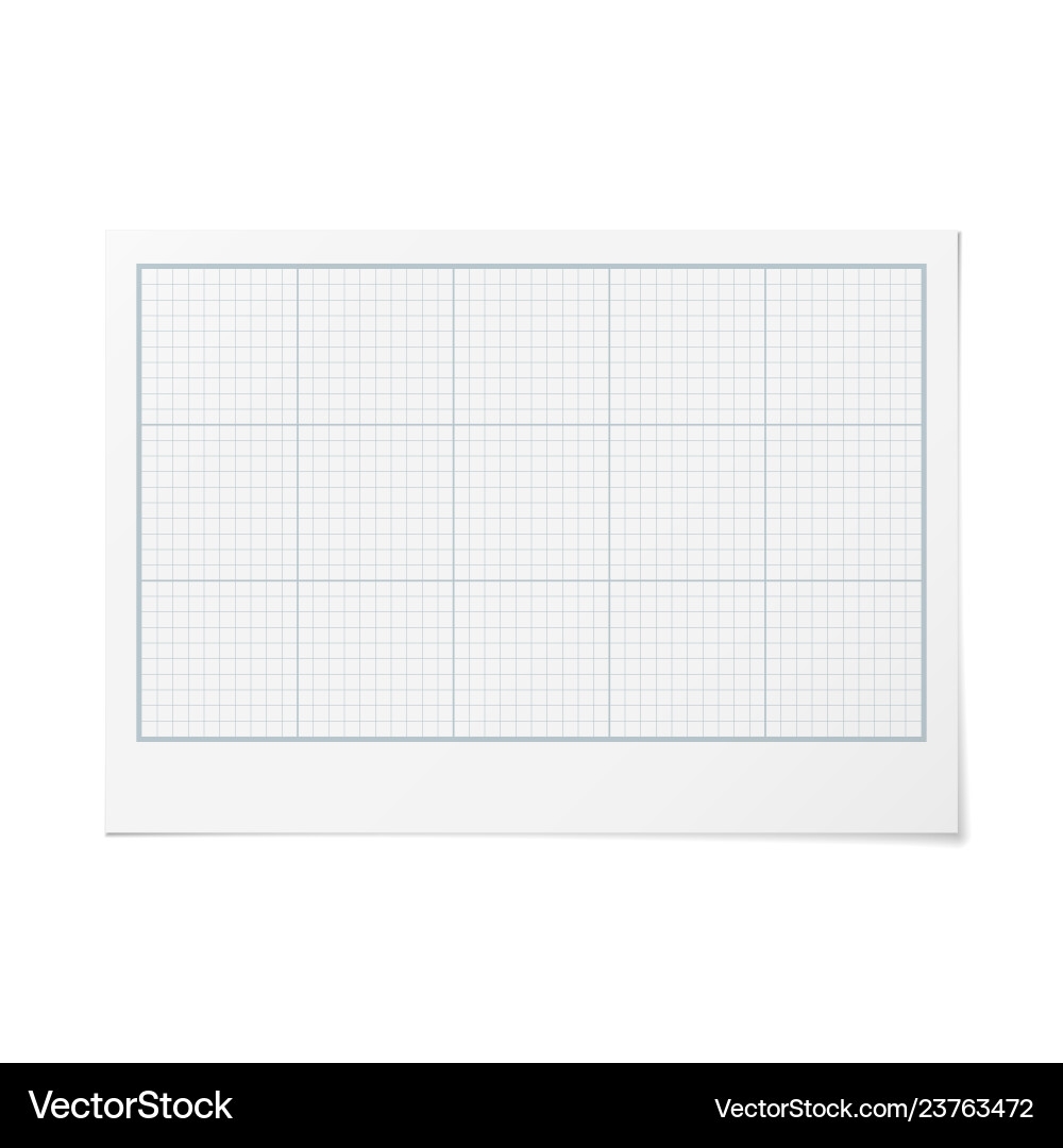 Landscape Orientation Engineering Graph Paper Vector Image