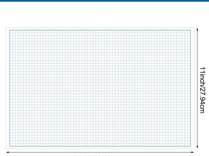 Large Graph Paper Graph Paper Pad 17 X 11 25 Sheets Blue Line Border Blueprint Blueprint Paper