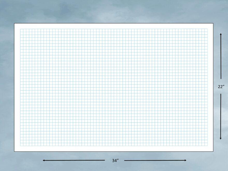 Large Reusable Laminated Grid Graph Paper Perfect For Home Kitchen Landscape Or Clothing Designs Math Or Science Projects 22x34 With Pen Etsy Israel