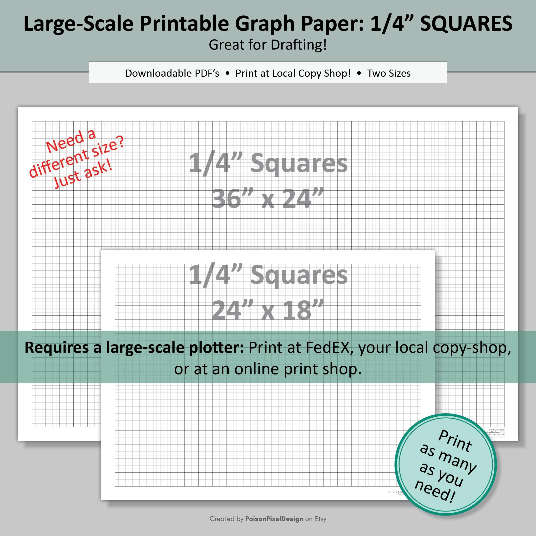 Large Grid Graph Paper Template