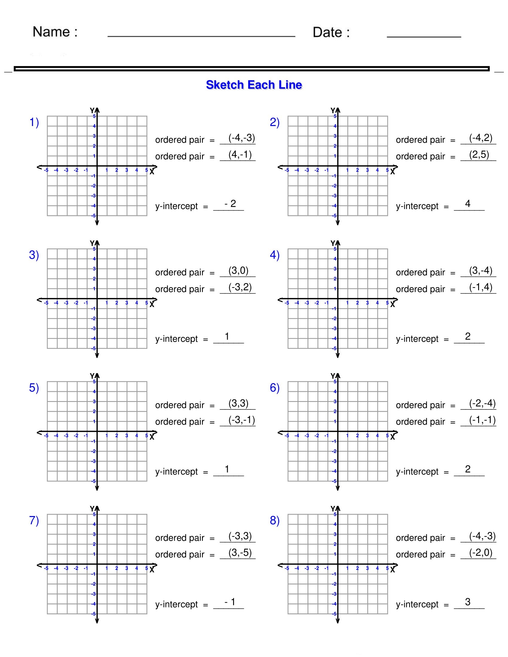 X And Y-Axis Graph Worksheets X And Y-Axis Graph Worksheets