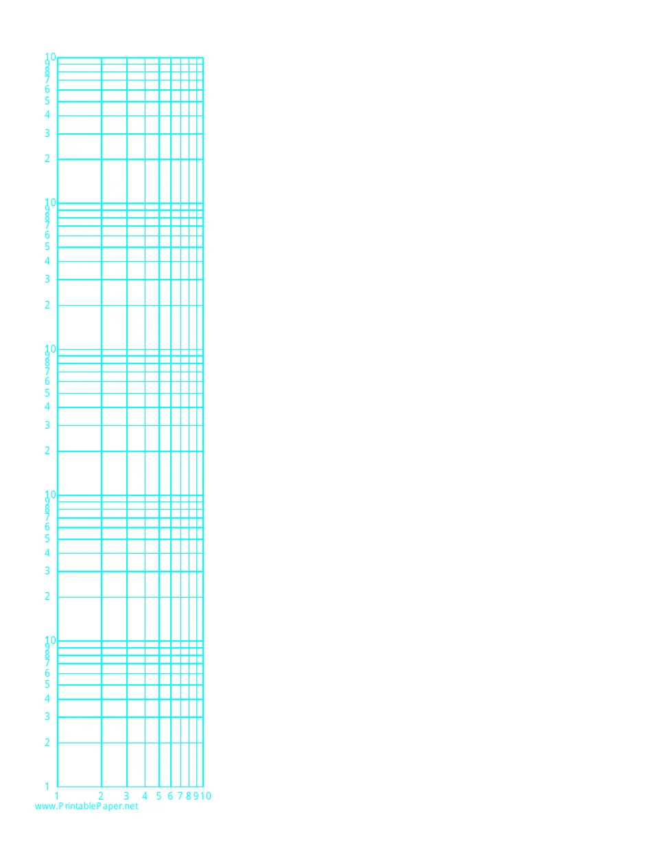 Semi-Log Plot Printable Graph