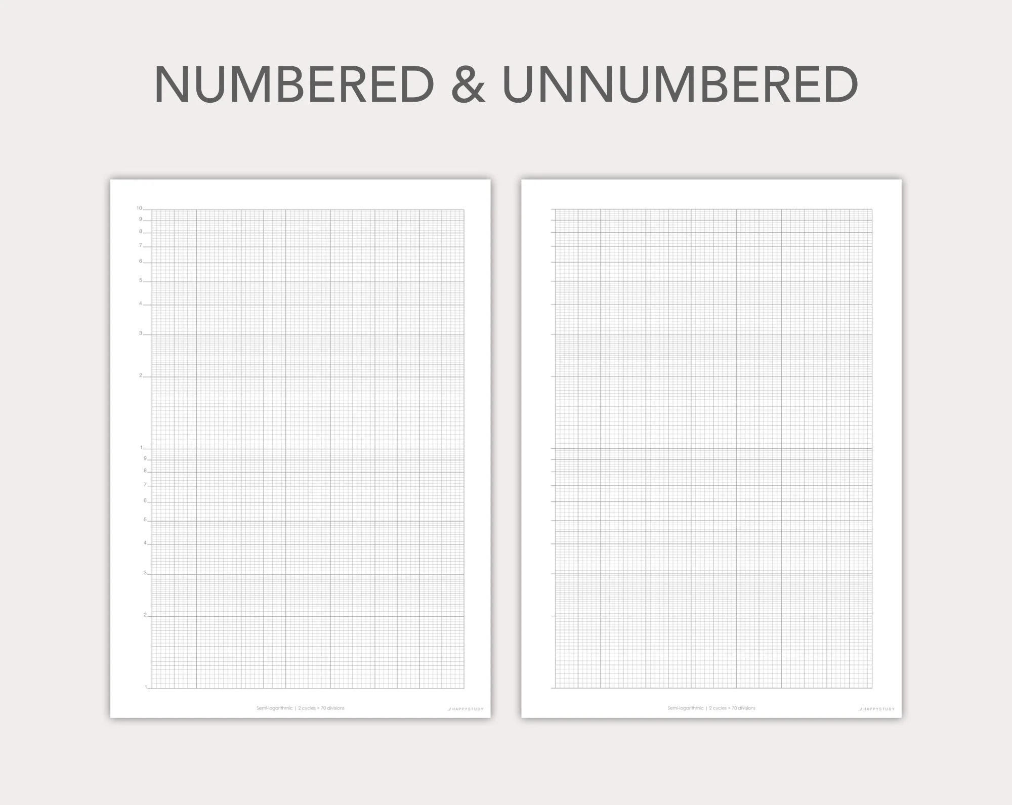 Logarithmic Graph Paper Templates semi log Log log PDF Digital Printable Etsy