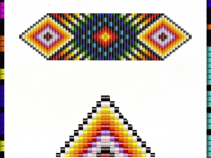 Loom Bead Bracelet Pattern Rainbow PDF File Bead Graph