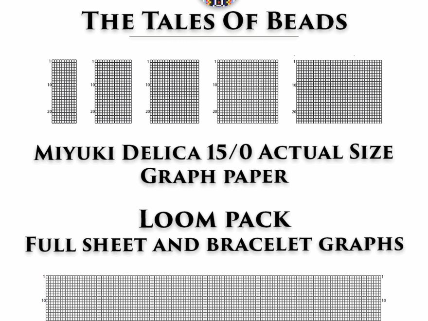 Loom Graph Paper Miyuki Delica 15 0 Actual Size Seed Bead Graph Paper Crealandia