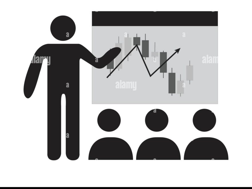 Man Presentation Bar Graph Black And White Stock Photos Images Alamy