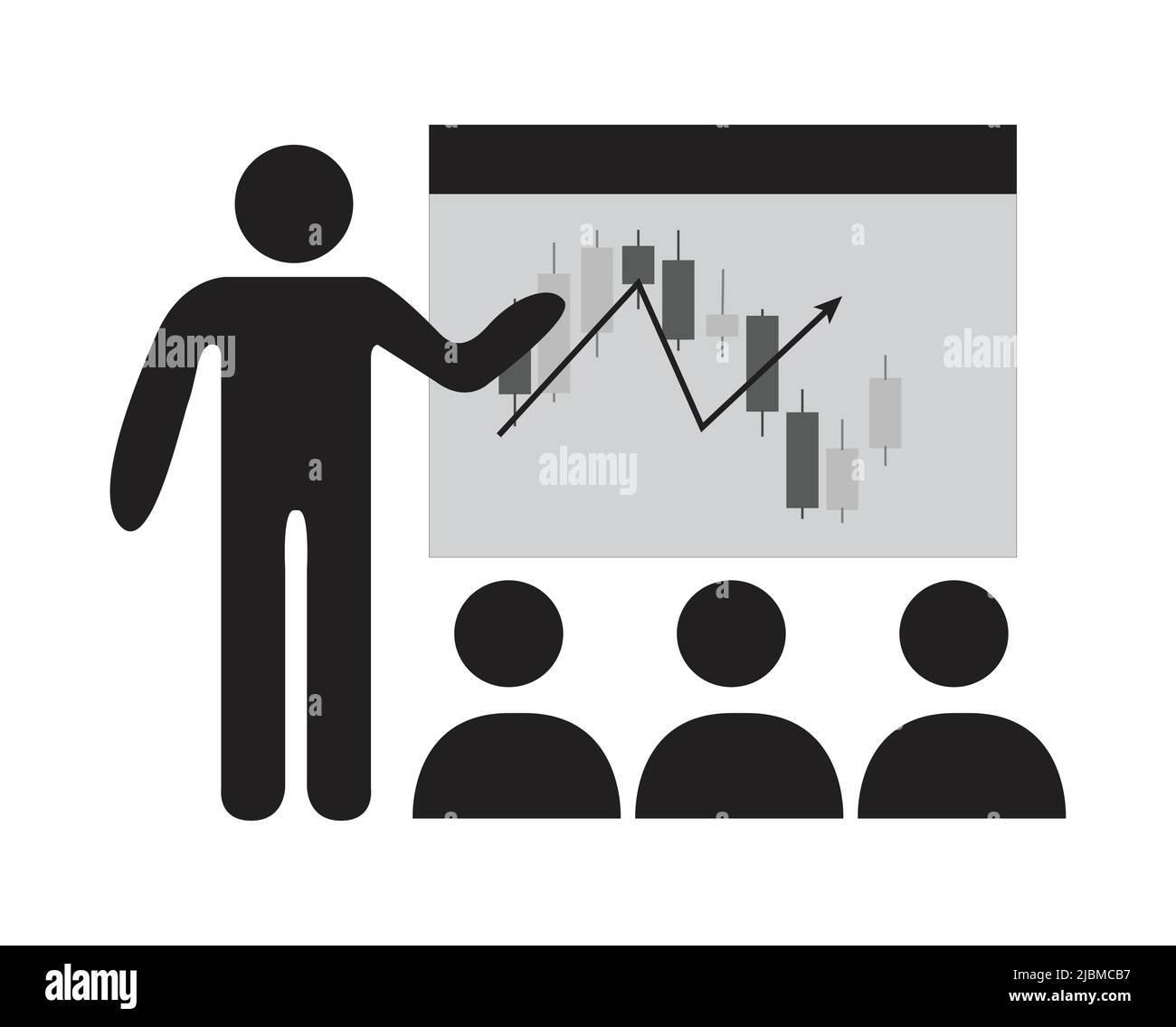 Man Presentation Bar Graph Black And White Stock Photos Images Alamy